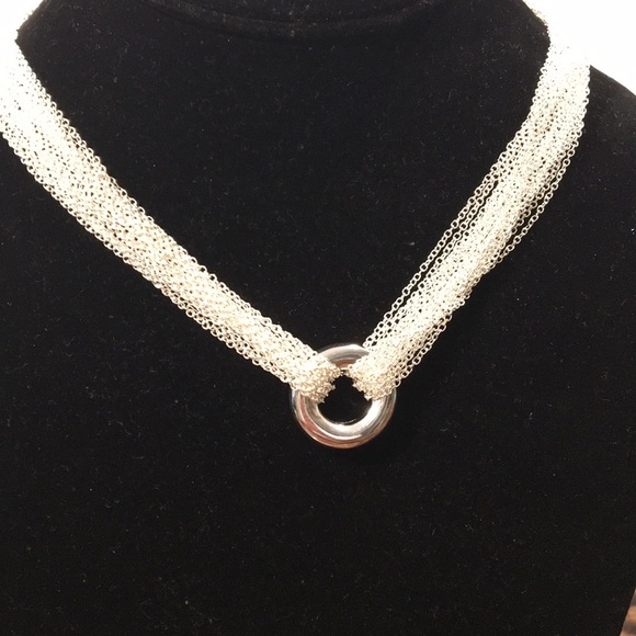 Silver Multi Chain “O” Necklace - Picture 3 of 7